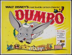 Dumbo ORIGINAL Quad Movie Film Cinema Poster Walt Disney RR