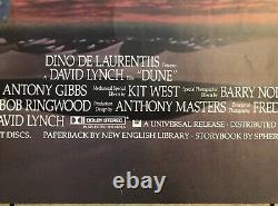 Dune Original UK Movie Quad (1984)