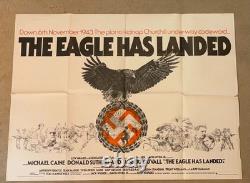 EAGLE HAS LANDED Vintage UK Quad Michael Caine Donald Sutherland