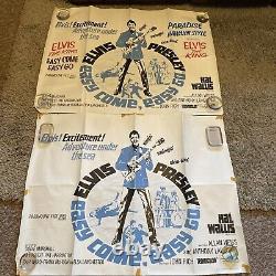 EASY COME EASY GO 1960's very rare original UK movie Quad posters- ELVIS PRESLEY