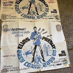 EASY COME EASY GO 1960's very rare original UK movie Quad posters- ELVIS PRESLEY