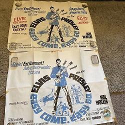 EASY COME EASY GO 1960's very rare original UK movie Quad posters- ELVIS PRESLEY