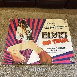 ELVIS ON TOUR 1970's rare original UK movie Quad poster ELVIS PRESLEY