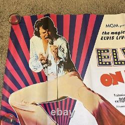 ELVIS ON TOUR 1970's rare original UK movie Quad poster ELVIS PRESLEY