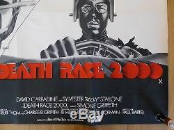 ENTER THE DRAGON / DEATH RACE 2000 (1975) original UK quad film/movie poster