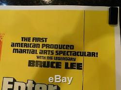 ENTER THE DRAGON Original Movie Poster, British Quad, C8.5 Very Fine/Near Mint