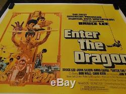 ENTER THE DRAGON Original Movie Poster, British Quad, C8.5 Very Fine/Near Mint