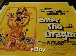 ENTER THE DRAGON Original Movie Poster, British Quad, C8.5 Very Fine/Near Mint