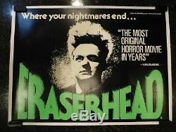 ERASERHEAD Original 1979 Movie Poster, British Quad, C8.5 Very Fine to Near Mint
