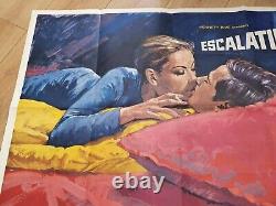 ESCALATION quad poster ORIGINAL ULTRA RARE EX+ BRIAN BYSOUTH CLAUDIA CARDINALE