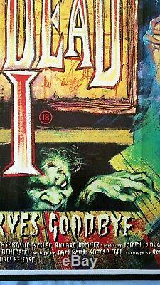 EVIL DEAD 2 (1987) original UK quad movie Poster Cult Zombie Horror -Sam Raimi