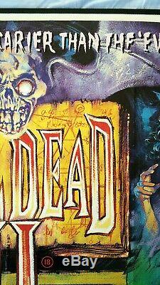 EVIL DEAD 2 (1987) original UK quad movie Poster Cult Zombie Horror -Sam Raimi