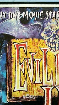 EVIL DEAD 2 original 1987 UK quad movie Poster Cult Zombie Horror Sam Raimi