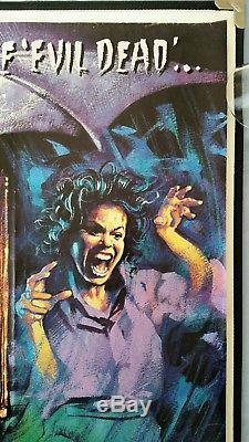 EVIL DEAD 2 original 1987 UK quad movie Poster Cult Zombie Horror Sam Raimi
