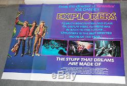 EXPLORERS original rare quad movie poster RIVER PHOENIX/ETHAN HAWKE/JOE DANTE