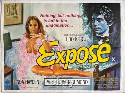 EXPOSÉ / TRAUMA 1976 Udo Kier Fiona Richmond UK Quad 30 x 40 Film Poster EX+
