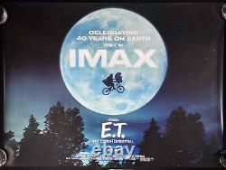 E. T 40th Anniversary IMAX RR Original Quad Movie Poster Steven Spielberg