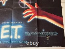E. T. THE EXTRA TERRESTRIAL (1982) Original Quad Movie Poster Steven Spielberg