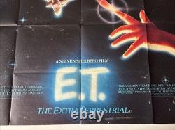 E. T. THE EXTRA TERRESTRIAL (1982) Original Quad Movie Poster Steven Spielberg