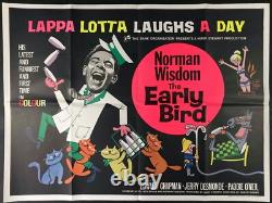 Early Bird Original Quad Movie Cinema Poster Norman Wisdom 1965