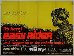 Easy Rider original release british quad movie poster