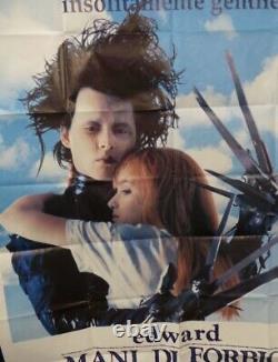 Edward Scissorhands Original 1990 Double Quad Large Italian Movie Poster 55