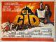 El Cid Original Uk British Quad Film Poster (1961) Charlton Heston