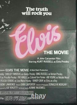 Elvis the Movie Original Quad Movie Poster Kurt Russell Shelly Winters 1979