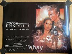 Episode 2 Attack of the Clones Original Uk Quad Cinema Poster Star Wars