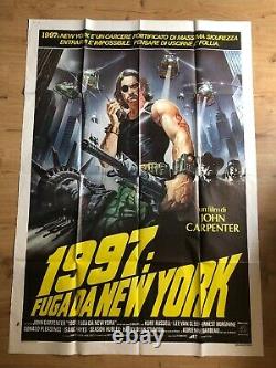 Escape From New York Original Large Cinema Movie Poster, Not A Quad Poster