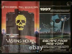 Escape from New York / Visiting Hours Original Quad Movie Cinema Poster VGC