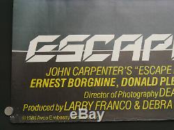 Escape from new york (ROLLED) 1981 uk quad cinema film poster john carpenter
