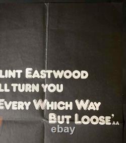 Every Which Way But Loose ORIGINAL Quad Movie Cinema Poster Clint Eastwood 1978