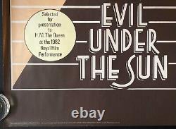 Evil Under the Sun Original Quad Movie Poster Agatha Christie Maggie Smith 1982