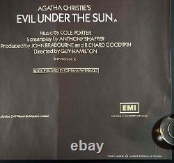 Evil Under the Sun Original Quad Movie Poster Agatha Christie Maggie Smith 1982