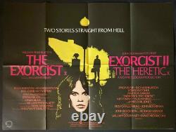 Exorcist I + II Original Quad Movie Cinema Poster Linda Blair William Friedkin