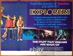 Explorers 1985 Original Uk Quad Movie Poster Very Rare Joe Dante River Phoenix
