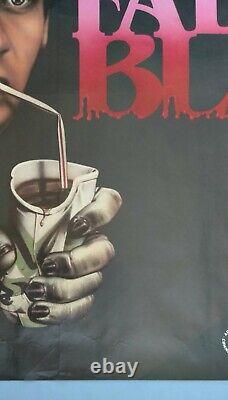 FADE TO BLACK (1980) rare original UK quad movie poster Horror Comedy Thriller