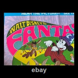 FANTASIA DISNEY ORIGINAL UK QUAD CINEMA FILM MOVIE POSTER 1980 40 x 30
