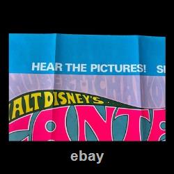 FANTASIA DISNEY ORIGINAL UK QUAD CINEMA FILM MOVIE POSTER 1980 40 x 30
