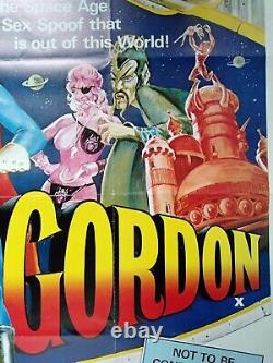 FLESH GORDON (1974) original UK quad movie poster fantasy sexploitation Sci-fi