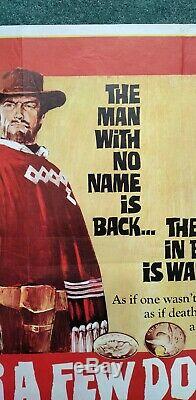 FOR A FEW DOLLARS MORE (1965) original UK quad movie poster CLINT EASTWOOD