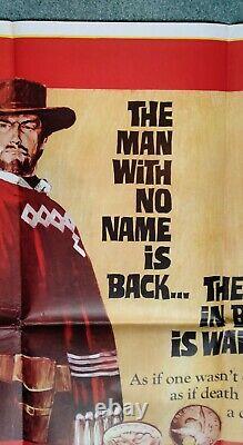 FOR A FEW DOLLARS MORE (1965) original UK quad movie poster CLINT EASTWOOD