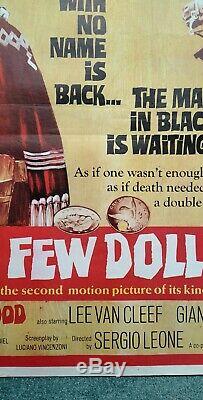 FOR A FEW DOLLARS MORE (1965) original UK quad movie poster CLINT EASTWOOD