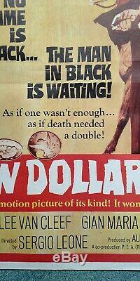 FOR A FEW DOLLARS MORE (1965) original UK quad movie poster CLINT EASTWOOD