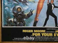 FOR YOUR EYES ONLY (1981) original UK quad film/movie poster, James Bond 007