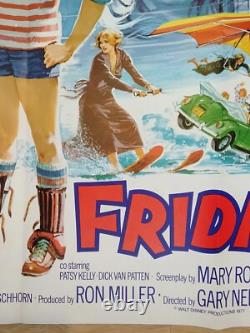 FREAKY FRIDAY (1977) original UK quad movie poster SUPERB CONDITION Disney