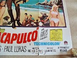 FUN IN ACAPULCO ORIGINAL CINEMA UK QUAD MOVIE POSTER 1963 Elvis Presley RARE
