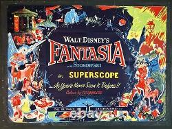 Fantasia Original Quad Movie Cinema Poster Walt Disney 1960s RR