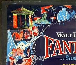 Fantasia Original Quad Movie Cinema Poster Walt Disney 1960s RR